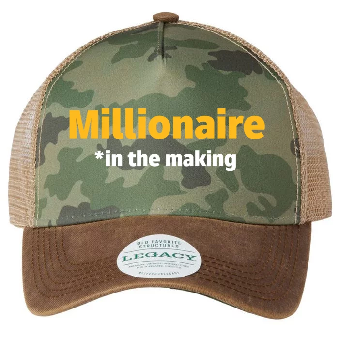 Millionaire In The Making Funny Business Owner Entrepreneur Funny Gift Legacy Tie Dye Trucker Hat