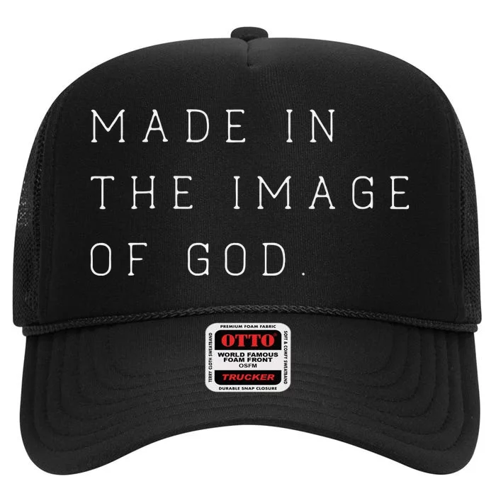 Made in the Image of God Bible Faith Christian High Crown Mesh Trucker Hat