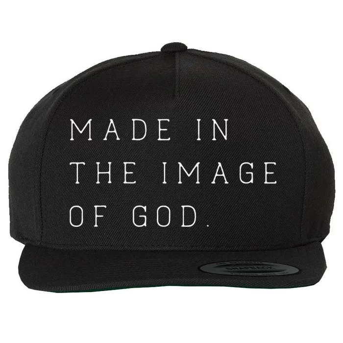 Made in the Image of God Bible Faith Christian Wool Snapback Cap