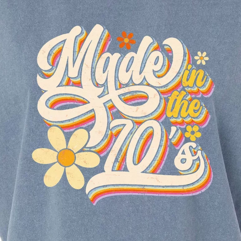 Made In The 70S Retro Created During 1970s Groovy Birthday Garment-Dyed Women's Muscle Tee