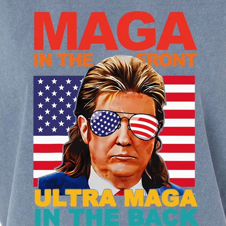 Maga In The Front Ultra Maga In The Back Trump Glasses Garment-Dyed Women's Muscle Tee