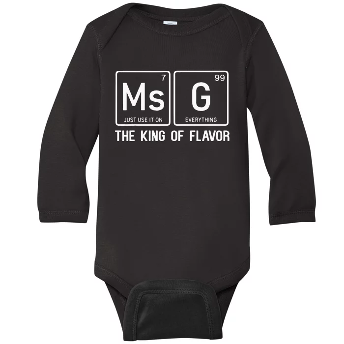 MSG Is The King Of Flavor Uncle Roger Where Your Wok Baby Long Sleeve Bodysuit