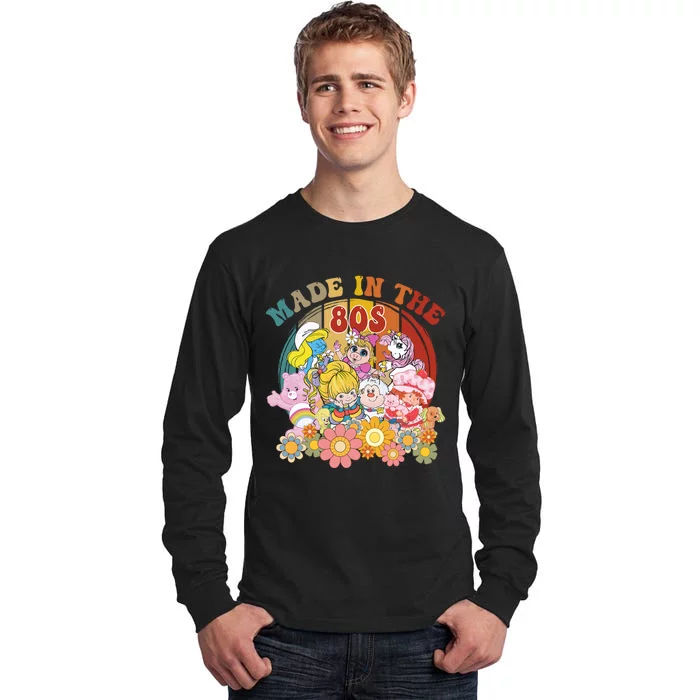 Made In The 80s Retro Vintage Cartoon Character Lover Bear And Strawberry Tall Long Sleeve T-Shirt