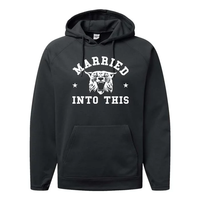 Married Into This Kentucky Lover Funy Kentucky Performance Fleece Hoodie