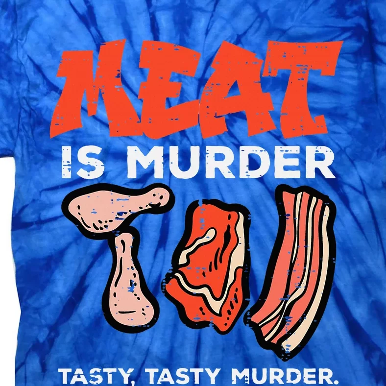 Meat Is Tasty Bbq Funny Barbecue Grilling Tie-Dye T-Shirt