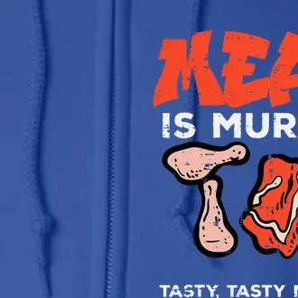 Meat Is Tasty Bbq Funny Barbecue Grilling Full Zip Hoodie