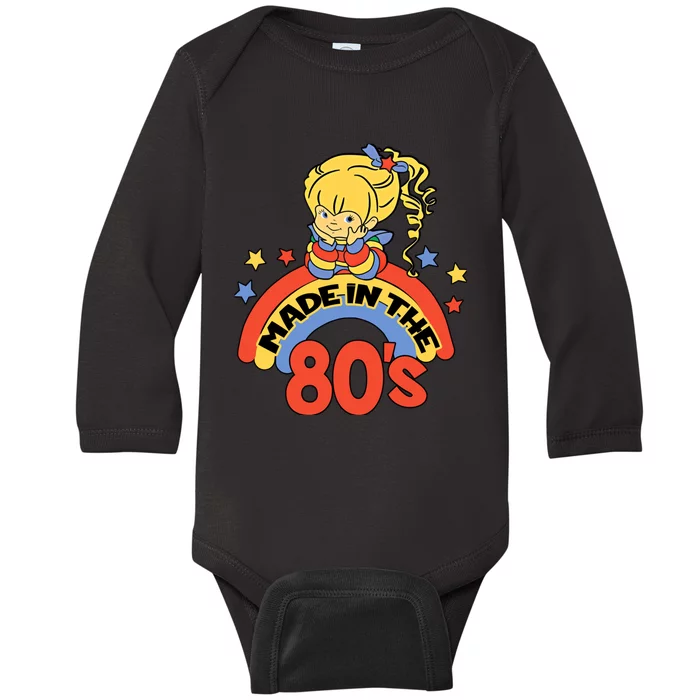 Made In The 80s 1980s Generation Millennials Retro Vintage Baby Long Sleeve Bodysuit