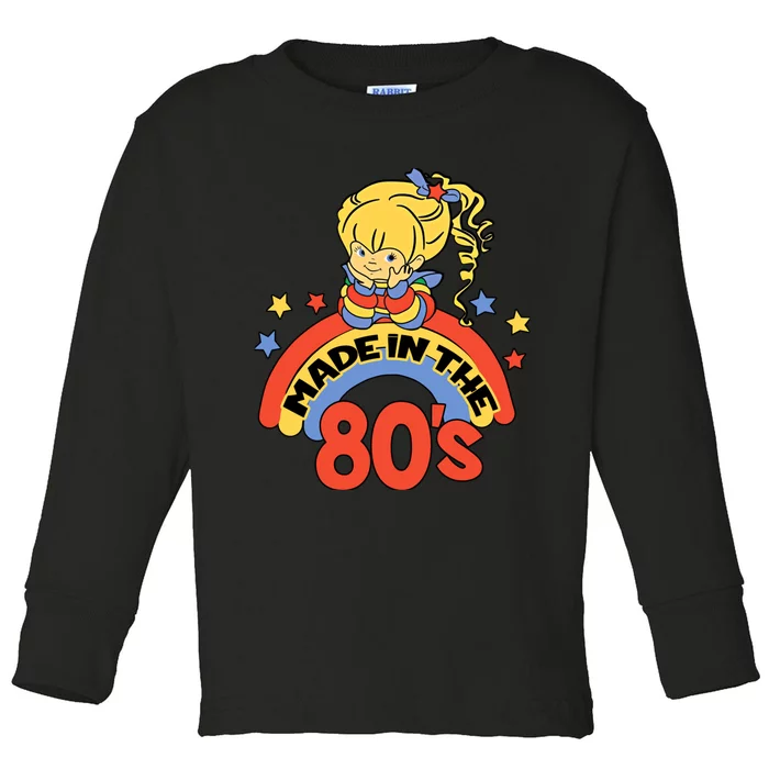 Made In The 80s 1980s Generation Millennials Retro Vintage Toddler Long Sleeve Shirt