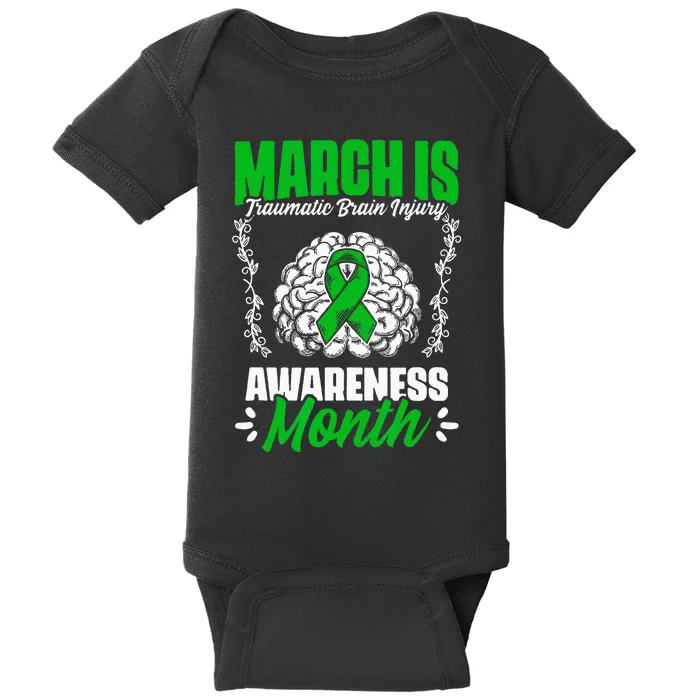 March Is Traumatic Brain Injury Month Surgery TBI Survivor Baby Bodysuit