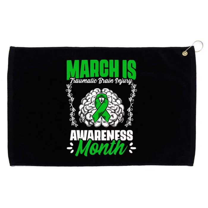 March Is Traumatic Brain Injury Month Surgery TBI Survivor Grommeted Golf Towel