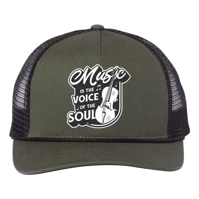 Music Is The Voice Of The Soul Retro Rope Trucker Hat Cap