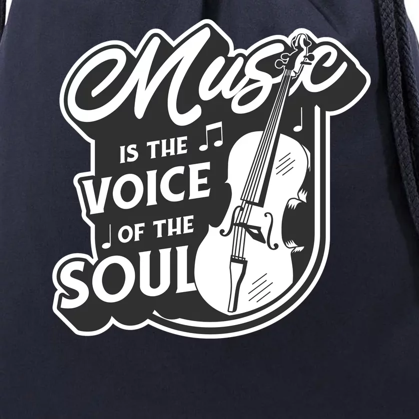 Music Is The Voice Of The Soul Drawstring Bag