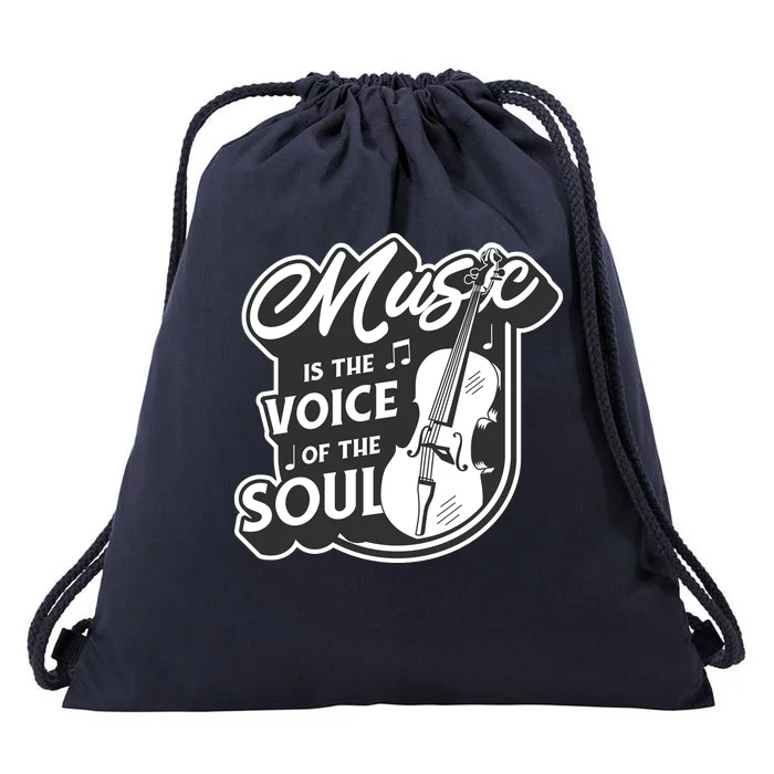 Music Is The Voice Of The Soul Drawstring Bag