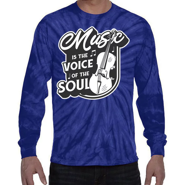 Music Is The Voice Of The Soul Tie-Dye Long Sleeve Shirt