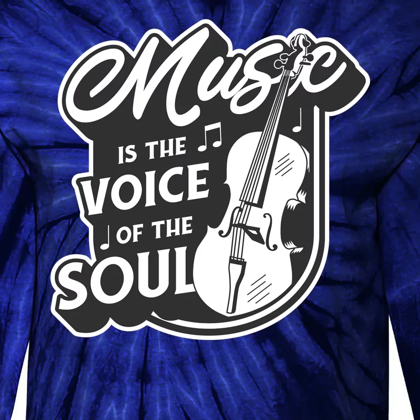 Music Is The Voice Of The Soul Tie-Dye Long Sleeve Shirt