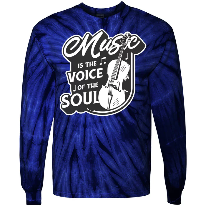 Music Is The Voice Of The Soul Tie-Dye Long Sleeve Shirt