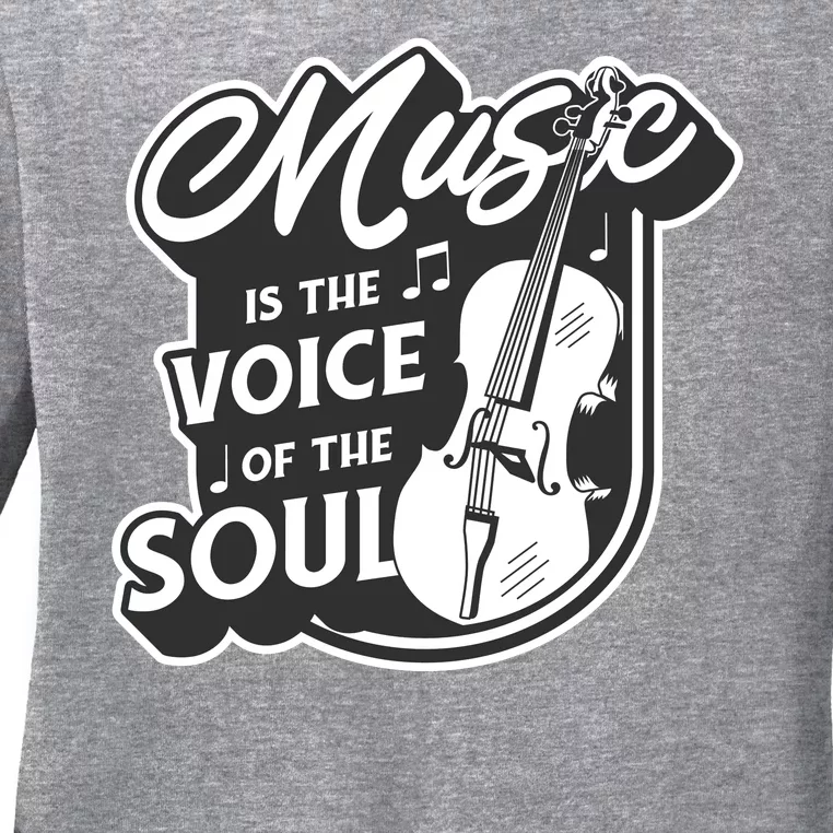 Music Is The Voice Of The Soul Ladies Long Sleeve Shirt