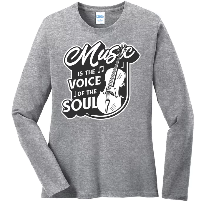 Music Is The Voice Of The Soul Ladies Long Sleeve Shirt