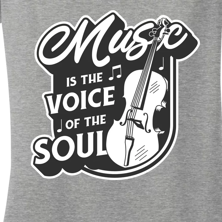 Music Is The Voice Of The Soul Women's V-Neck T-Shirt