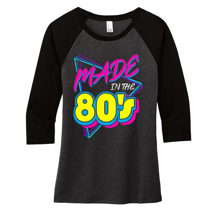 Made In The 80s 1980s Retro Nineteen Eighties Vintage Music Women's Tri-Blend 3/4-Sleeve Raglan Shirt