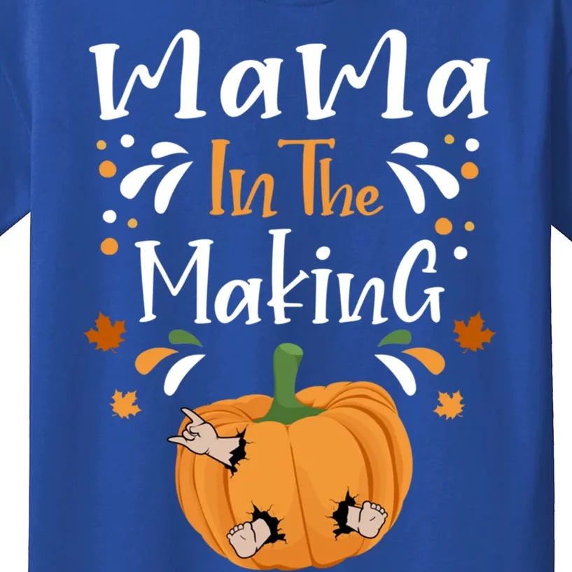 Mama In The Making Funny Thanksgiving Pregnancy Pumpkin Gift Kids T-Shirt