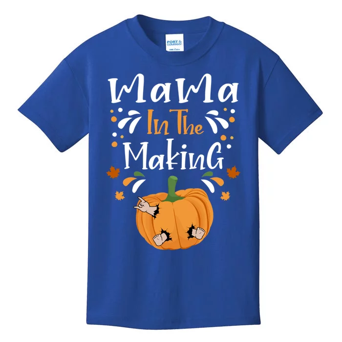 Mama In The Making Funny Thanksgiving Pregnancy Pumpkin Gift Kids T-Shirt