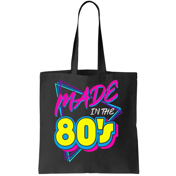 Made In The 80s 1980s Retro Nineteen Eighties Vintage Music Tote Bag