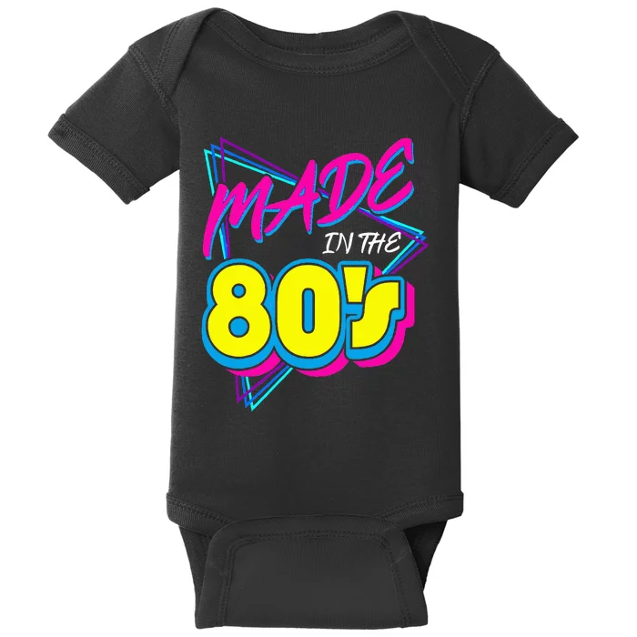 Made In The 80s 1980s Retro Nineteen Eighties Vintage Music Baby Bodysuit