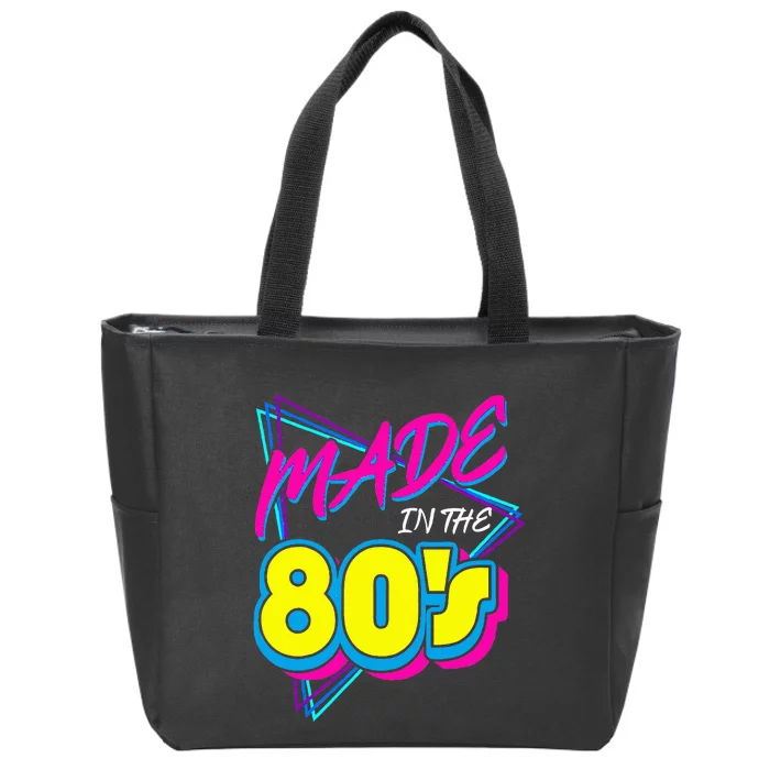 Made In The 80s 1980s Retro Nineteen Eighties Vintage Music Zip Tote Bag