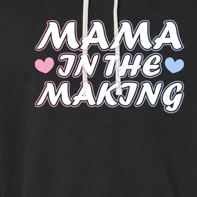 Mama In The Making Pink And Blue Gift Garment-Dyed Fleece Hoodie