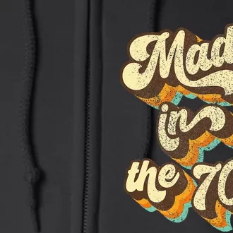 Made In The 70s Vibe Born In 70s Costume Party Full Zip Hoodie