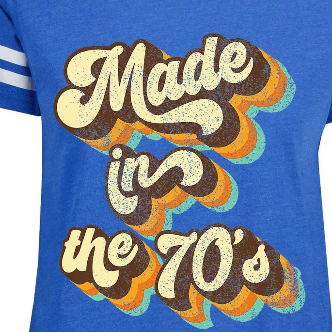 Made In The 70s Vibe Born In 70s Costume Party Enza Ladies Jersey Football T-Shirt