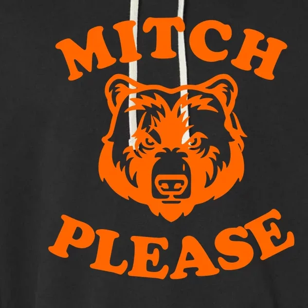 Mitch Please Bear Logo Garment-Dyed Fleece Hoodie