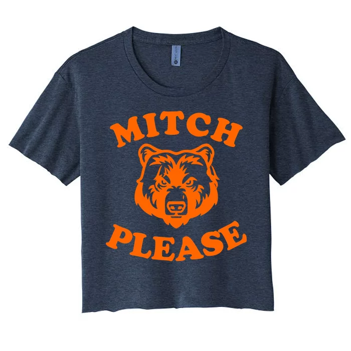 Mitch Please Bear Logo Women's Crop Top Tee