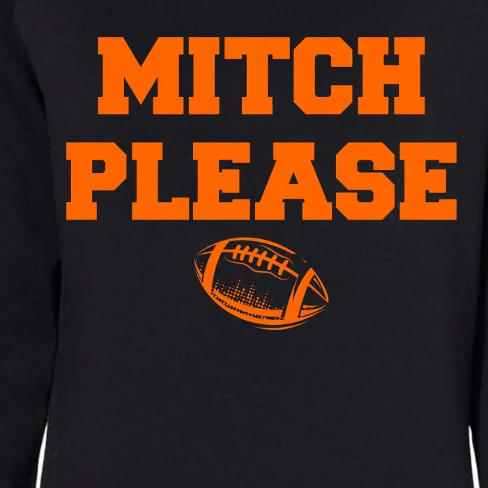 Mitch Please Football Logo Womens California Wash Sweatshirt