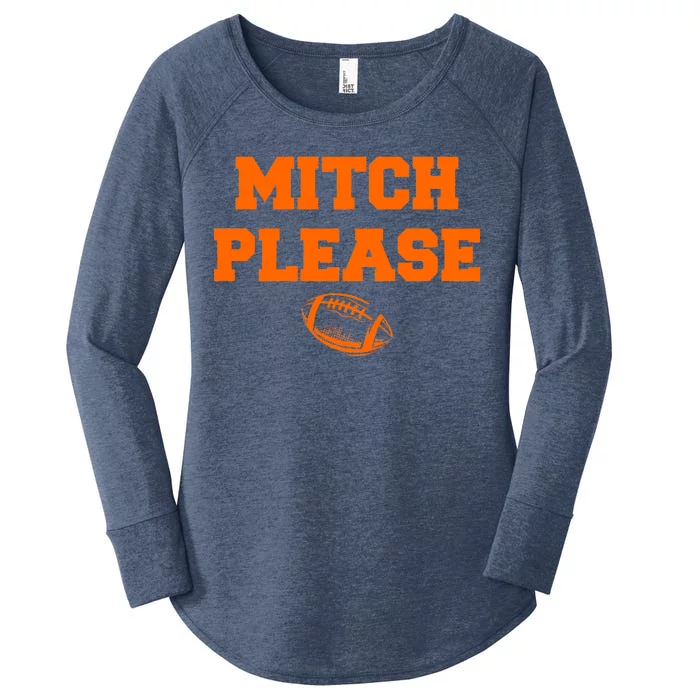 Mitch Please Football Logo Women's Perfect Tri Tunic Long Sleeve Shirt