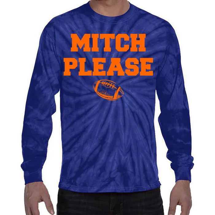 Mitch Please Football Logo Tie-Dye Long Sleeve Shirt