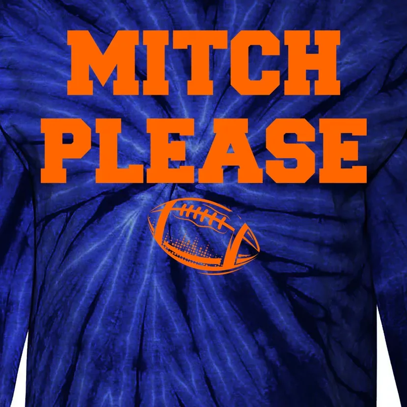 Mitch Please Football Logo Tie-Dye Long Sleeve Shirt