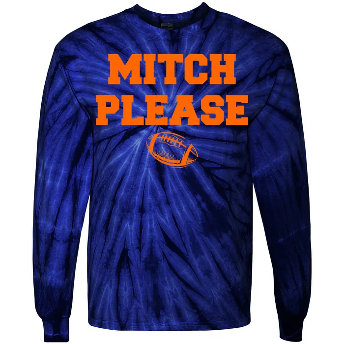 Mitch Please Football Logo Tie-Dye Long Sleeve Shirt