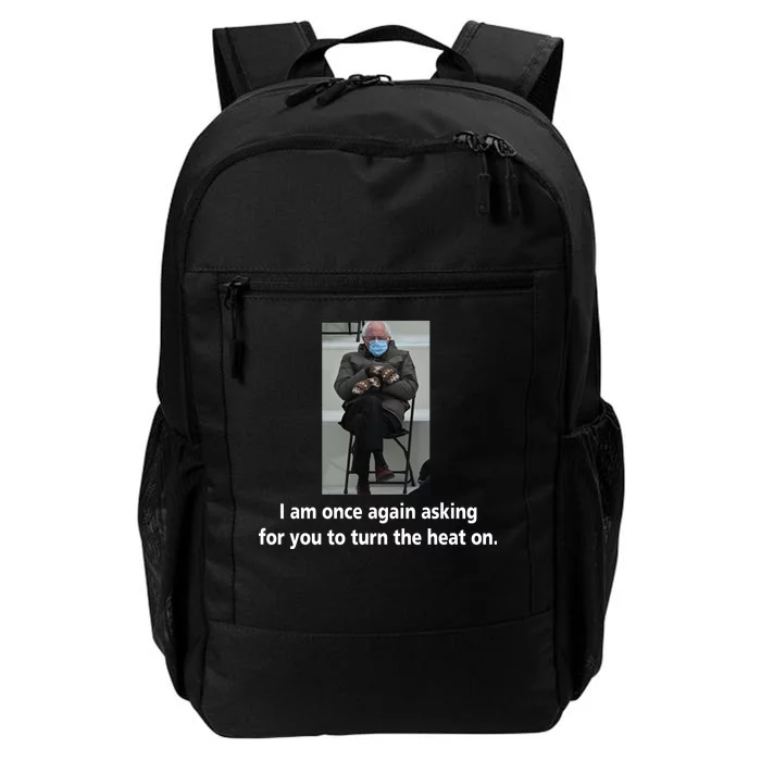 Mittens Bernie Sanders Inauguration Turn On The Heat Daily Commute Backpack