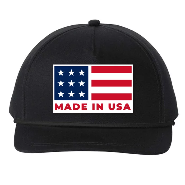 Made In USA Snapback Five-Panel Rope Hat