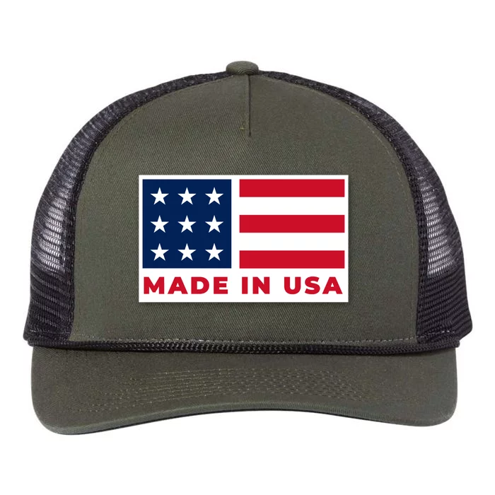 Made In USA Retro Rope Trucker Hat Cap