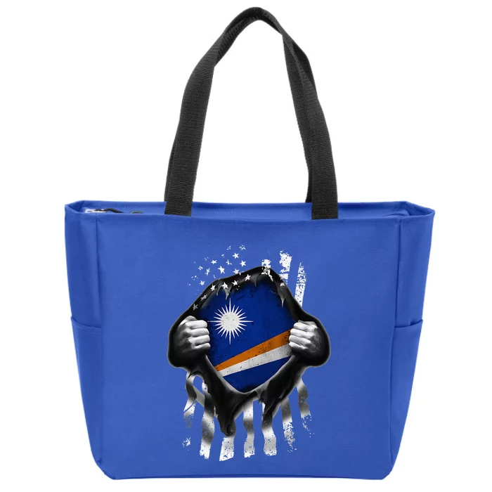 Marshall Islands Usa Flag Marshallese American Zip Tote Bag