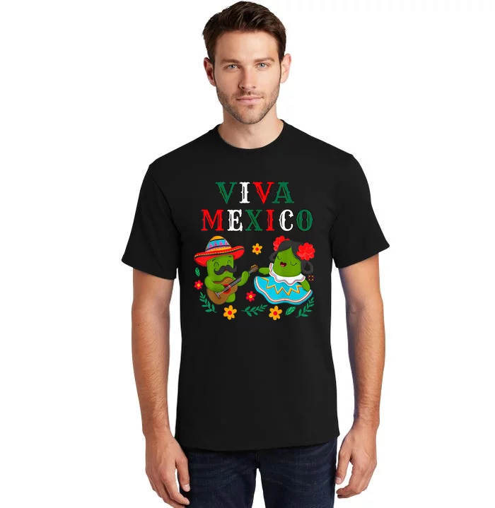 Mexican Independence Viva Mexico Maracas Guitar Tall T-Shirt