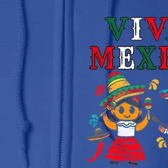 Mexican Independence Viva Mexico Maracas Guitar Full Zip Hoodie