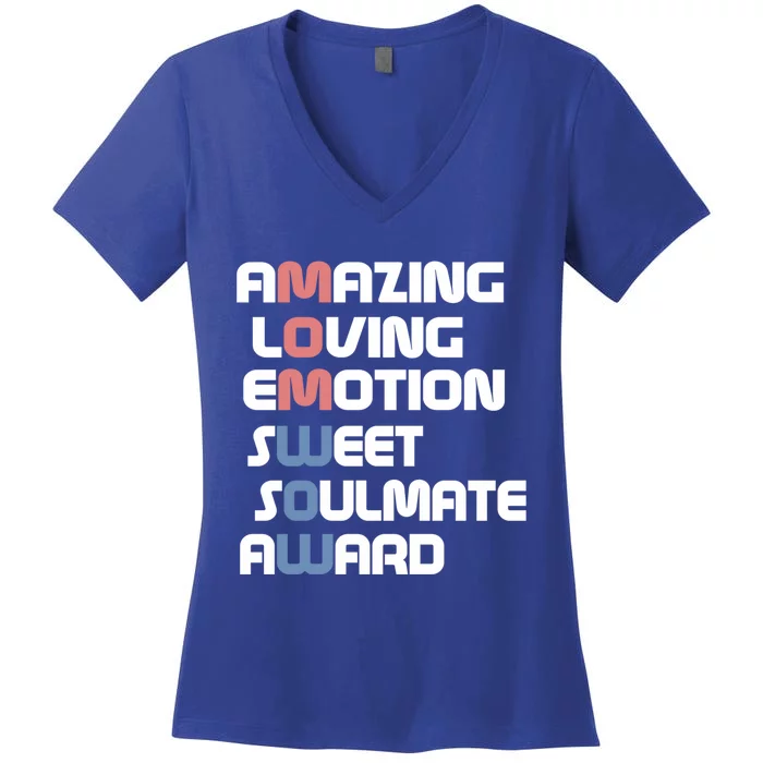 Mom Is Wow Amazing Loving Sweet Mom For Mothers Day Gift Women's V-Neck T-Shirt