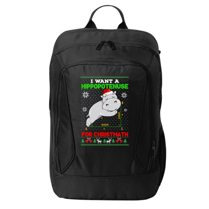 Math I Want A Hippopotenuse For Christmath Ugly Sweater Xmas Gift City Backpack