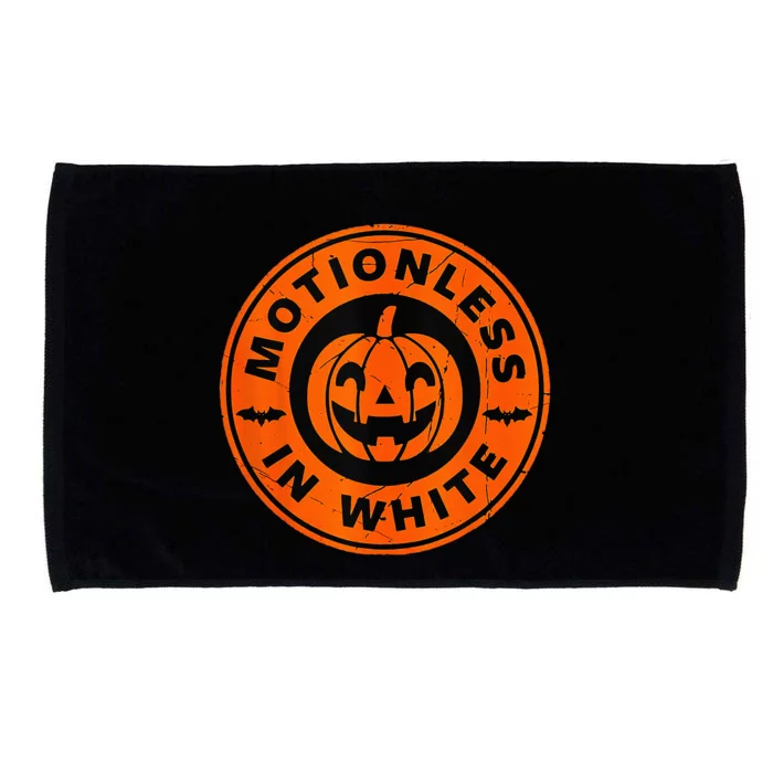 Motionlesses In White Pumpkin Scary Halloween Microfiber Hand Towel