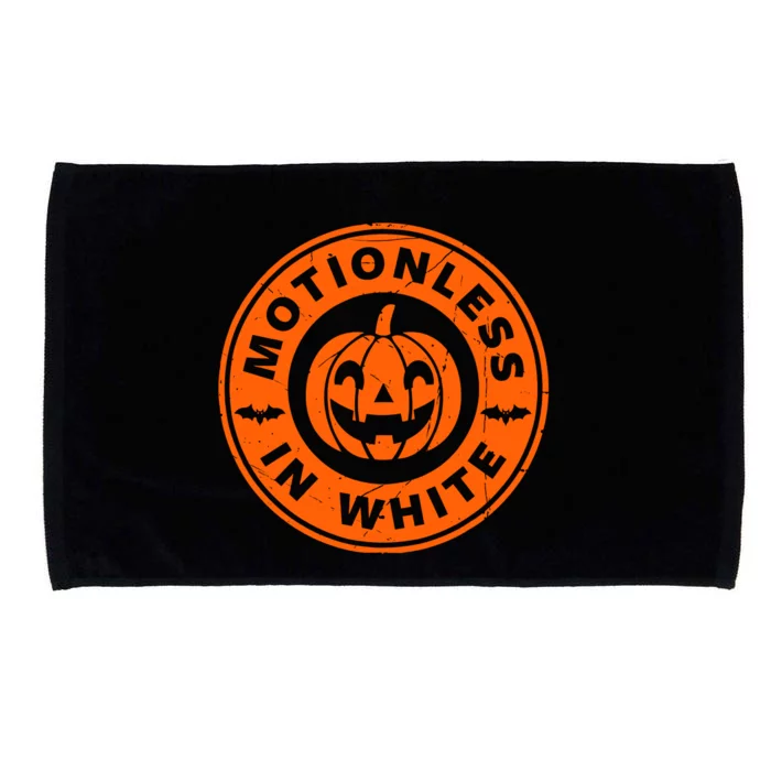 Motionlesses In White Pumpkin Scary Halloween Microfiber Hand Towel