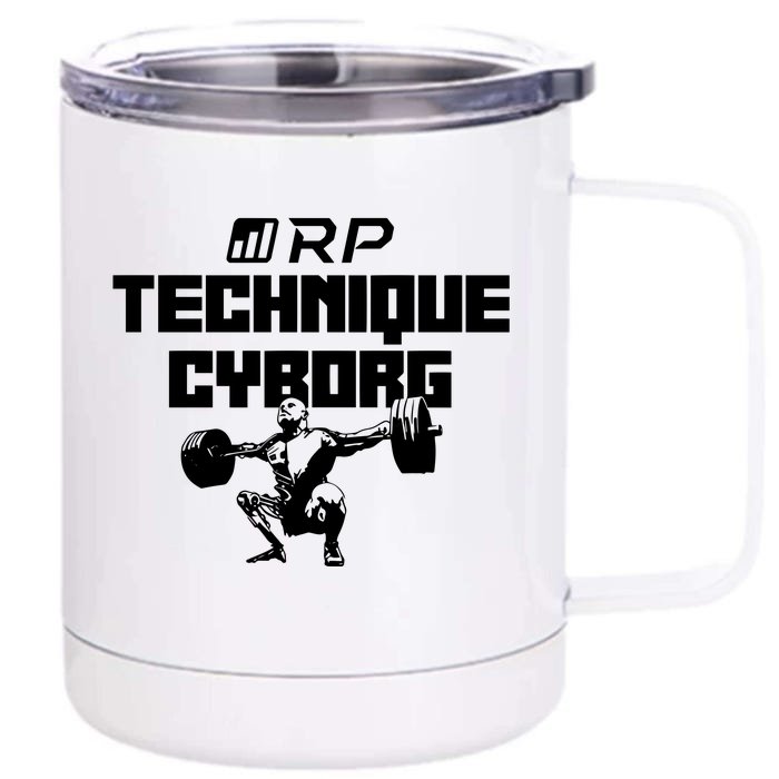 Michael Israetel Wearing Technique Cyborg Front & Back 12oz Stainless Steel Tumbler Cup